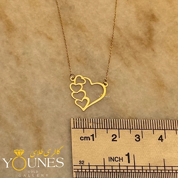 گردنبند متصل قلبی مینیمال طلا